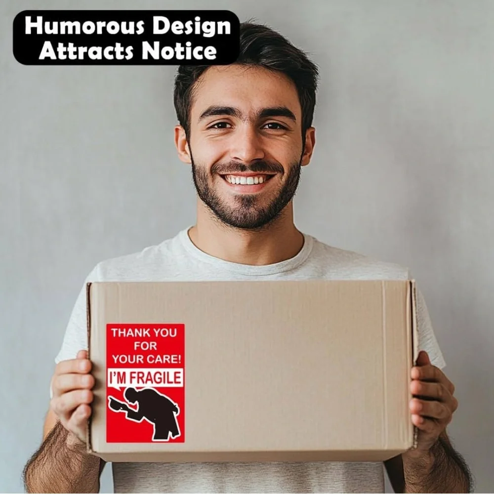 50 Funny Fragile & 5 Ty Mail Carrier Stickers
